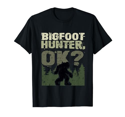 Bigfoot Hunter , Ok- Vintage Funny Sasquatch Big Foot T-Shirt