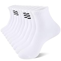 3 Pairs Solid White + 2 Pairs Striped White