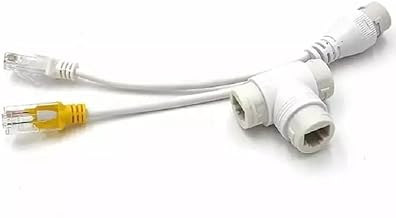 POE Splitter/Multiplexer 2-in-1 Network Cabling Connector Three-Way RJ45 Connector Upto 100M Over Ethernet Cat6 for IP Cameras CCTV Accessories (This is not Ethernet Splitter Wire)