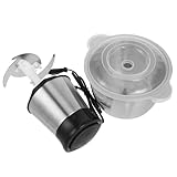 COLLBATH Mini Tritatutto Elettrico in Acciaio Inox 2L Doppia Velocità Tritacarne Multifunzione per Carne Verdure e Aglio Elettrodomestico Sicuro per Cucina Domestica Europea
