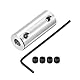 sourcing map 2,3 mm bis 4 mm Bohrung Starre Kupplungsschraube L26XD10 Aluminiumlegierung Wellenkupplungsverbinder Motorzubehör