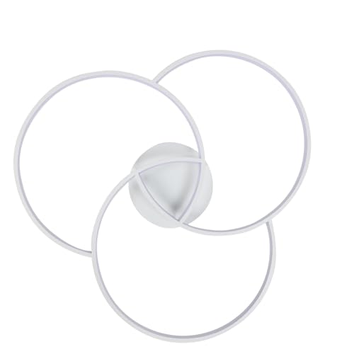 Plafonnier LED moderne dimmable 55cm blanc pour salon chic