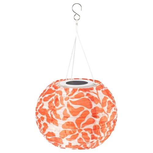 Buy Ikea SOLVINDEN Pendant lamp, Flower/Solar-Powered Orange, 22