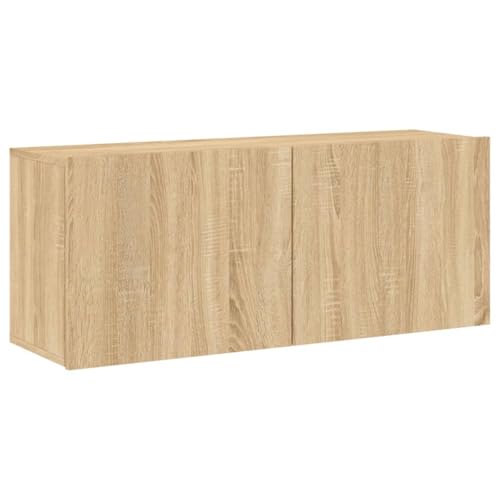 vidaXL TV Wandschrank, TV Schrank mit viel Stauraum, Wandmontage...