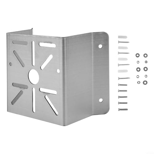 Oniissy Soporte de esquina de acero inoxidable para cámaras de seguridad y sistemas de CCTV, montaje de esquina de pared con accesorios de instalación para equipos de vigilancia al aire libre