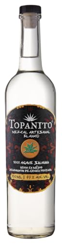 Topanito Mezcal Artesanal 100% Salmiana | Entsteht zu 100% aus der Wildagave Salmiana | Aromen von Sternfrucht, Honig, Pfirich, Zitronenmelisse, Mate, und sehr dezentem Rauch. | 1 x 700ml