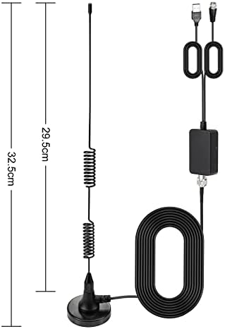 Bingfu DAB DAB+ FM Radio Antenna Aerial Indoor Digital Rod Antenna with 3m Extension Cable Magnetic Base for DAB FM Radio Home Stereo Receiver AV Audio Video Home Theater Receiver