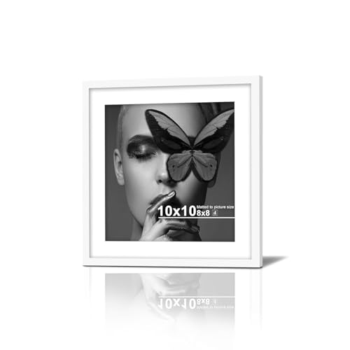Image of Art Street Premium Photo Frame for living room, Classic Aesthetic Design Photo Frames for Photograph, Art Work, Kids Room Set of 6 (10x10 Inch, White)