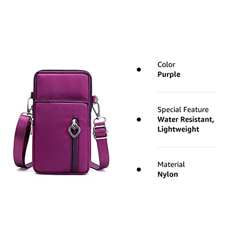 Cellphone Purse Wallet Cross Over Body Bag Shoulder Pouch Wristlet Armband For Samsung Galaxy S23 Ultra S22 S21 S20 Fe A03 A33 A04 A14 A53 Iphone 14 13 12 11 Pro Max Xr Google Pixel 7 6 Pro (Purple) #TOP7