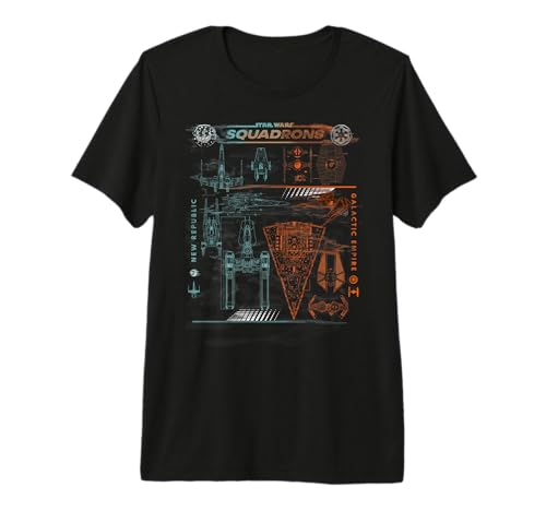 T-shirt Star Wars Squadrons premium en coton peigné supérieur