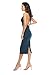 Dress the Population Womens Vanessa Deep Plunge Neckline Halter Bodycon Midi Dress, Pine, X-Small US
