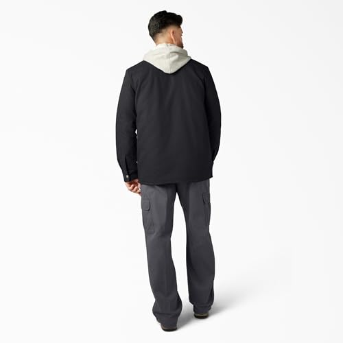 Image of Dickies Men's Relaxed Fit Icon Hooded Quilted Shirt Jacket