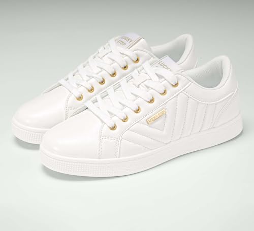 Image of LUCKY STEP Glitter Shoes Sparkly Bling Shiny Bedazzled Lace up Fashion Sneakers for Women