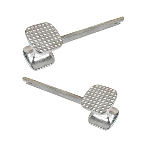 MUCKLILY 2Pcs Meat Tenderizer Mallet Dual Sided Kitchen Tool for Pounding Tenderizing Chicken Beef and Pork Solid Construction Dishwasher Safe Comfortable Grip Handle