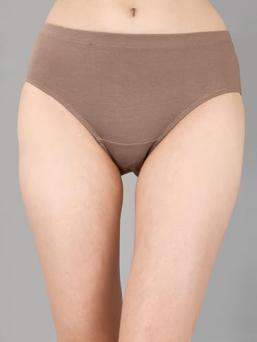 Image of SOIE Women High Rise Full Coverage Solid Colour Cotton Stretch Hipster Panty (Pack of 3)