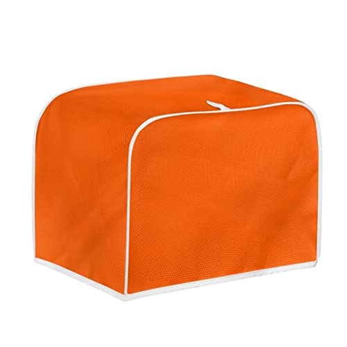 JOAIFO Orange Toaster Dust Cover Washable Polyester 4 Slice Toaster,Kitchen Small Appliance Covers, Toaster Cover Fit for Most Standard 4 Slice Toasters