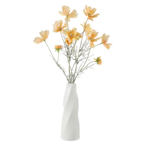 2 Stück Kosmos Pflanzen, Künstliche Kunstblumen, Gelb Blumen, Künstliche Blumen für Drinnen und Draußen, Stoffblumen Dekoration und Kunsthandwerk für Hochzeit, Bankett, Blumenparty, Zuhause, Hotel