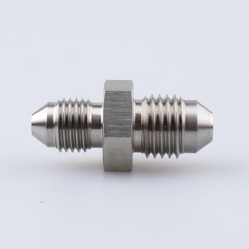Image of AC PERFORMANCE Stainless Steel -3 AN Male Flare to -4 AN Male Thread Union Brake Hose Fitting Adapter