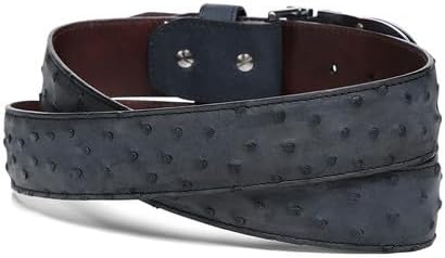 Cuadra Men's Blue Ostrich Leather Casual Belt - Image 2