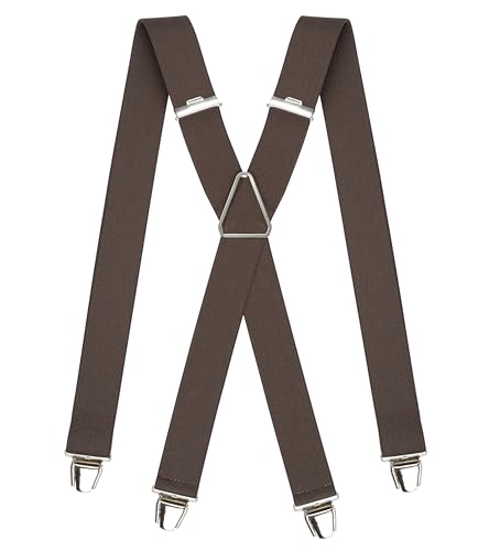Image of PIERROT Men's Suspenders - One Size Adjustable and Elastic Suspenders for Men Trousers Heavy Duty with 4 Very Strong Clips