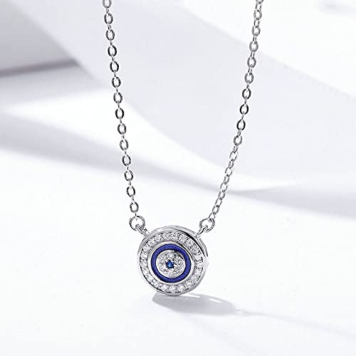 Collier pendentif Blue Circle pour femme au design minimaliste - 4