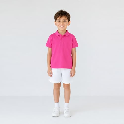 Image of Mud Kingdom Boys Polo Shirt Short Sleeve School Uniform Pique Polo Summer