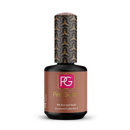 Pink Gellac Shellac Gel Nagellack 15 ml für UV LED Lampe | 195 Bronzed Nude Braun | Gel Nail Polish for UV Nail Lamp… – Bild 2