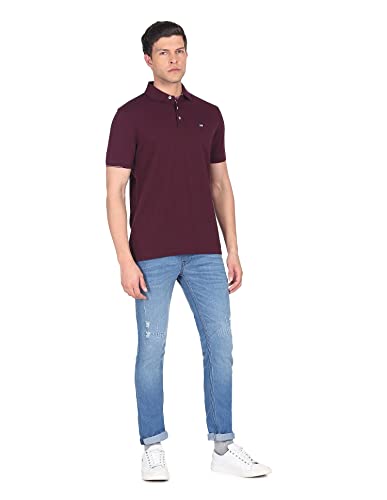 Image of Arrow Men's Solid Regular Fit Polo Shirt