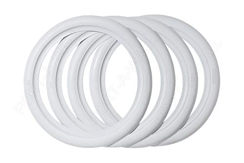 PORTAWALL Motorcycle tire 15 INCH White wall Tire insert rims side wall SET OF 4.15 Rims Sidewall Rubber Ring Set/Universal Motorcyle Exterior Accessories(15in Wide profile 1 37/64'' (40mm) sidewall)