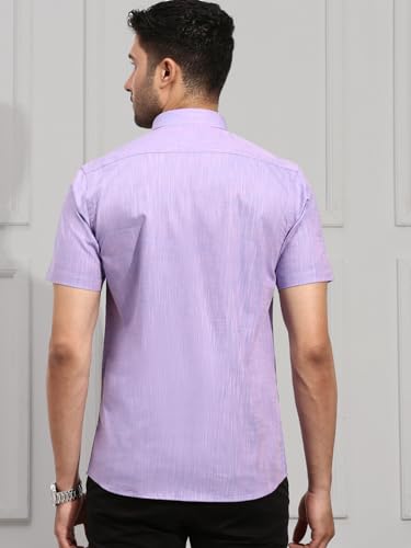 Image of RAMRAJ COTTON Men Cotton Solid Half Sleeve Shirt