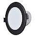 Lot de 6 LED Spot encastrable Dimmable,Noir Downlight Encastrable LED Spotlight 10W/12W/16W Extra Plat 230V，IP44 étanche pour Salle de Bain et Cuisine (2.5 Pouces 10W 70mm Découpe, 5000K blanc froid)