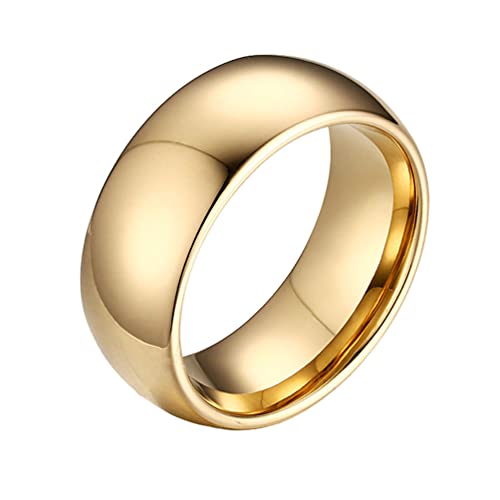 Bague de mariage homme tungstène 8mm dôme poli miroir classique