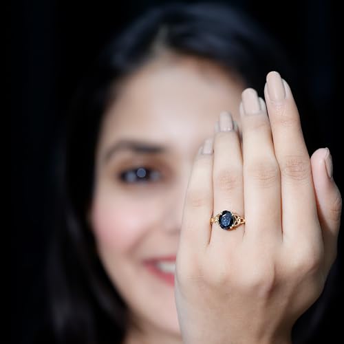 Natural Black Onyx 7X9mm Oval Engagement Ring, AAA Quality, Certified Onyx Celtic Knot Ring (Ready to Gift)4