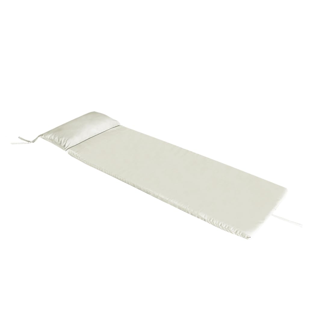 Acomoda Textil – Tumbona con Cojín Cabezal Enrollable 180x50x4 cm para Jardín Piscina, Playa, Balcón y Terraza. Colchón para Exterior Desenfundable, Portátil, Ligero y Cómodo. (Beige, 1 Ud)