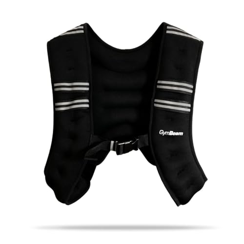 GymBeam Chaleco lastrado Aumentar la Carga e Intensidad del Entrenamiento Entrenamiento de Fuerza, Running, Cardio y HIIT. Ancho 45 cm, Largo 5..., Schwarz, 3kg