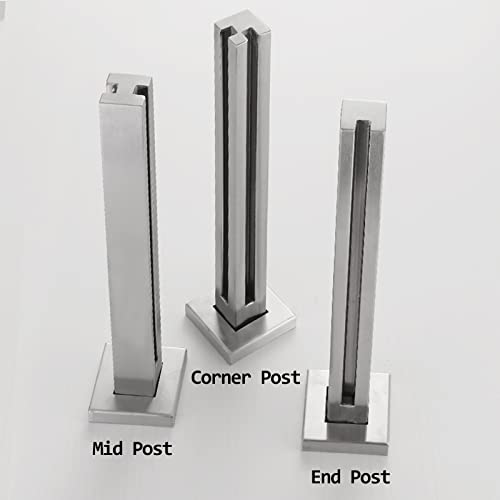 Poste de barandilla de vidrio de diseño arquitectónico y resistencia estructural 5