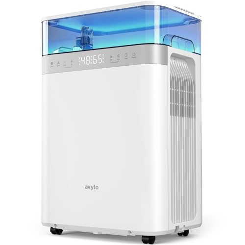 avylo Dehumidifier for Basement with Pump, 2.11 Gallon Top-Mounted Water