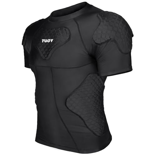 HAIYUE Men's Padded Compression Shirt...