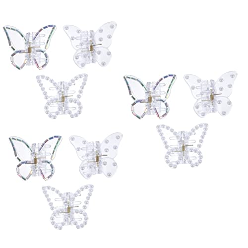 Barrettes à cheveux en strass pour femme (lot de 9) pinces longues pour les cheveux fins