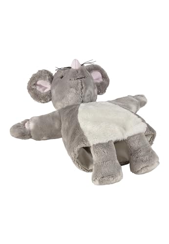 Sterntaler Handpuppe Maus - weiches Kinder Spielzeug zum Puppentheater, Erzählen, Kuscheln & Sprachförderung – perfekter Spielkamerad & Geschenkidee, grau