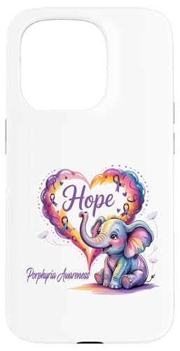Éléphant de sensibilisation à la porphyrie Coque pour iPhone 15 Pro