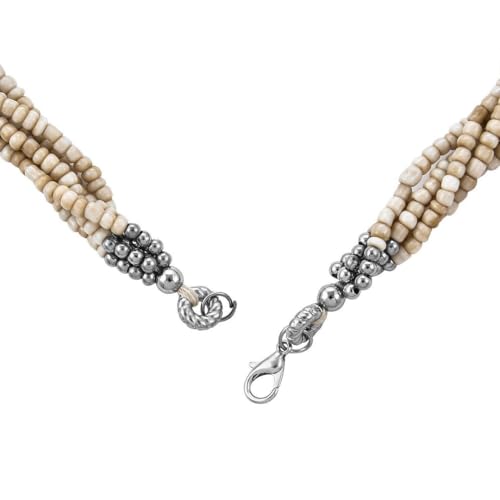 Shop Lc Delivering Joy 3077741 Shop Lc Handmade Chunky Beige Beaded Costume Jewelry For Women Seed Bead Long Necklace Bracelet Earrings Set Boho Beach Summer Christmas Gifts thumb #4
