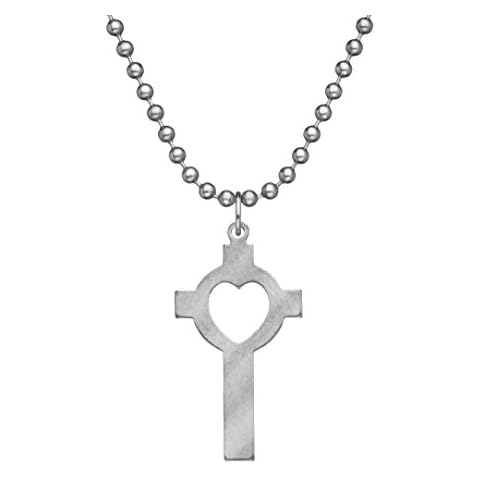 GI JEWELRY® Lutheran Cross for Men and Women with Stainless Steel Beaded Dog Tag Chain and Pendant - Genuine U.S. Military Issue Cover