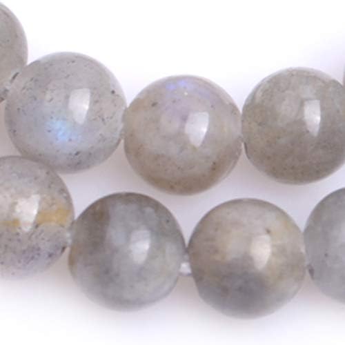 Natural Gray Labradorite Gemstone Semi Precious Round 8mm Loose Beads for Jewellery Making DIY Bracelet Necklace Crafts 15'' - Image 5