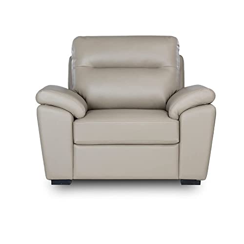 Image of Wakefit 6 Seater Sofa Set | 3+2+1 Seater, Cappuccino | Neem Wood & Leatherette Fabric | 94.9cm H x 215.9cm L x 93.9cm W