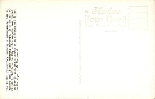 Miniatura 2 de Zeiss Planetarium Instrument, Griffith Observatory Los Angeles, California CA Original Antique Postcard