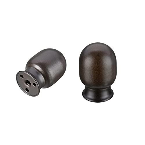 Aspen Creative 24032-32, Egg Shaped Finial for Lamp Shade, Steel in Oil Rubbed Bronze Finish, 1-7/8" Height (2 Pack)