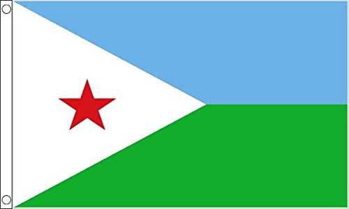 Flagtex Djibouti Flag Large 8ft x 5ft (240cm x 150cm) - Giant Djiboutian National Banner Weather Resistant Polyester for Outdoor Display Events Venues Stadiums African Celebrations โ image 1