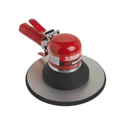 Ingersoll Rand 328B Dual Action Geared Orbital Air Sander, 8" Adhesive Pad, 5/32" Orbit, 825 RPM, 0.25 HP