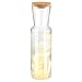 APS Glass Carafe "Lines", Carafe à eau en verre, Cruche à eau transparente avec couvercle en liège, Cruche en verre, hauteur 27 cm, volume 0,7 l